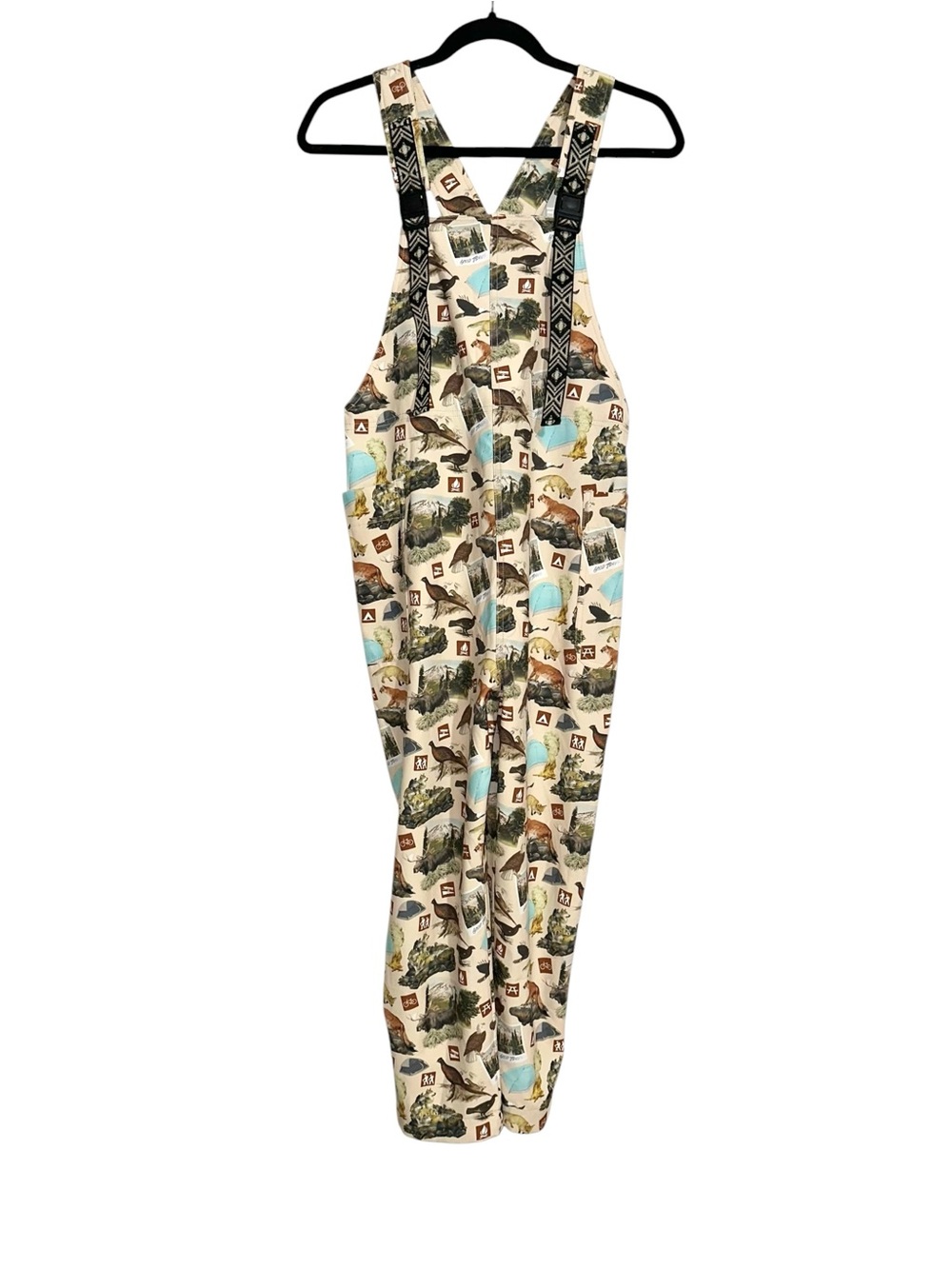 Kavu San Blas Sleeveless Wild Life Camp Printed Overalls XXS in Riverbed